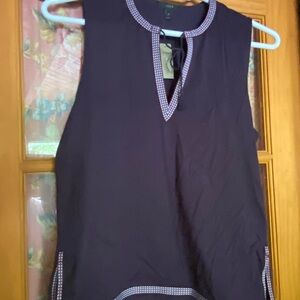 J crew navy tank top size M